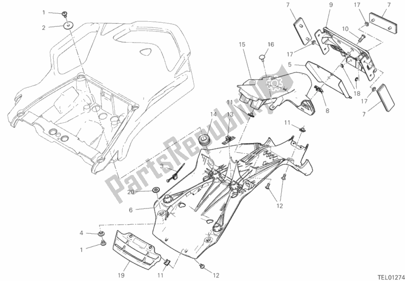 Todas las partes para Soporte De Placa de Ducati Multistrada 950 S SW USA 2020